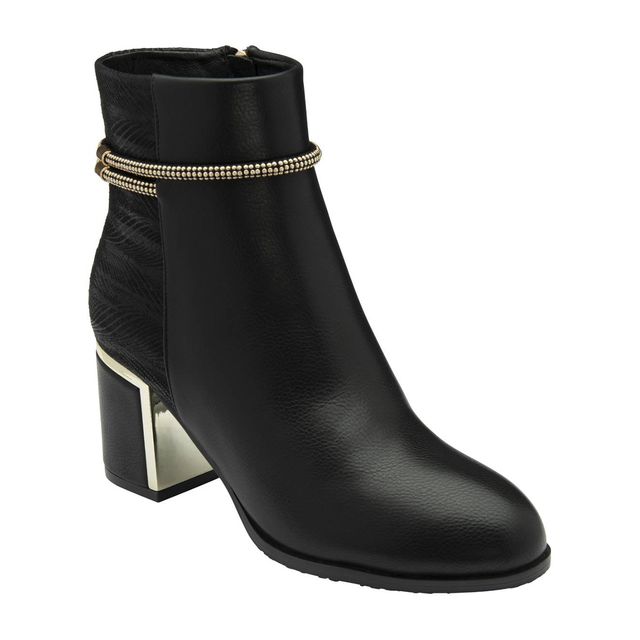 Lotus Heeled Boots - Black - ULB415/30 NERINDA GREEVE